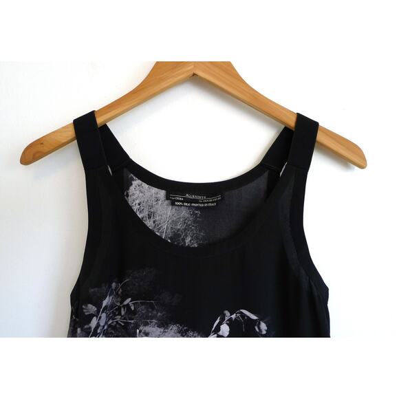 ALLSAINTS Quinta Flora Silk Graphic Print Italy Tank Top Blouse Revolve 2 $219 - Picture 3 of 9